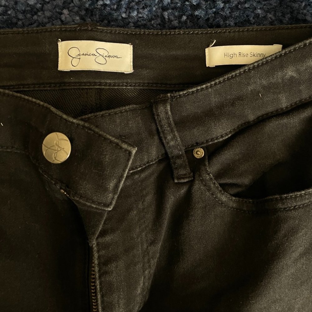 Jessica Simpson High Rise Skinny Jeans Black
